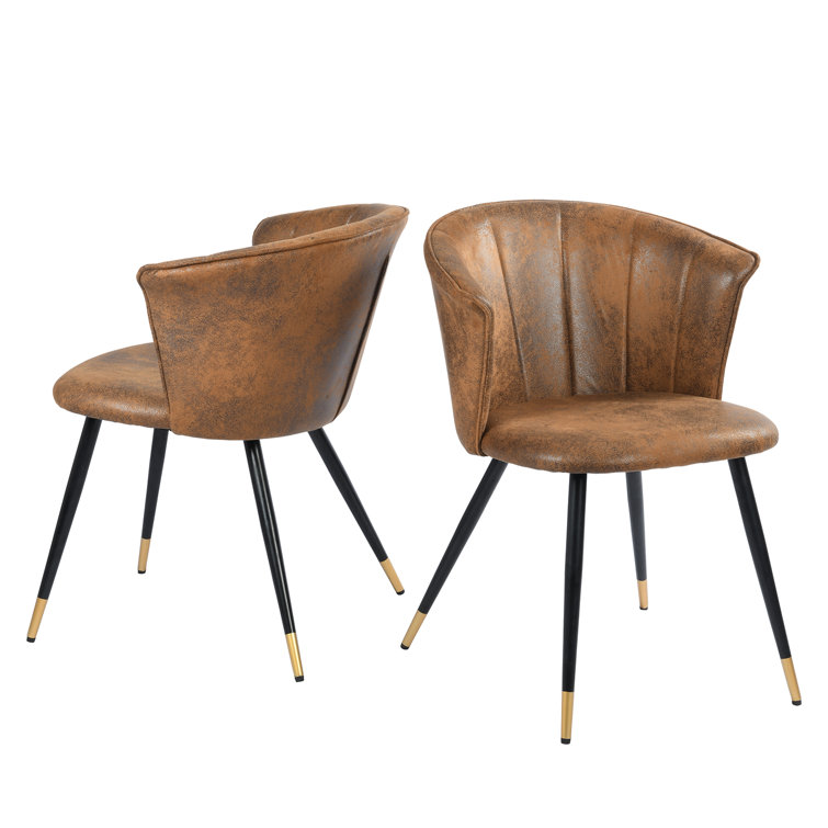 Suede leather 2025 dining chairs